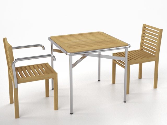 3D モデルデータ　garden table set03
