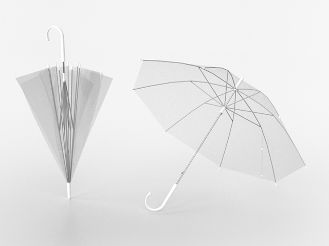 3D モデルデータ　plastic_umbrella01