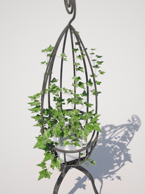 3D モデルデータ　planter_hedera_helix02