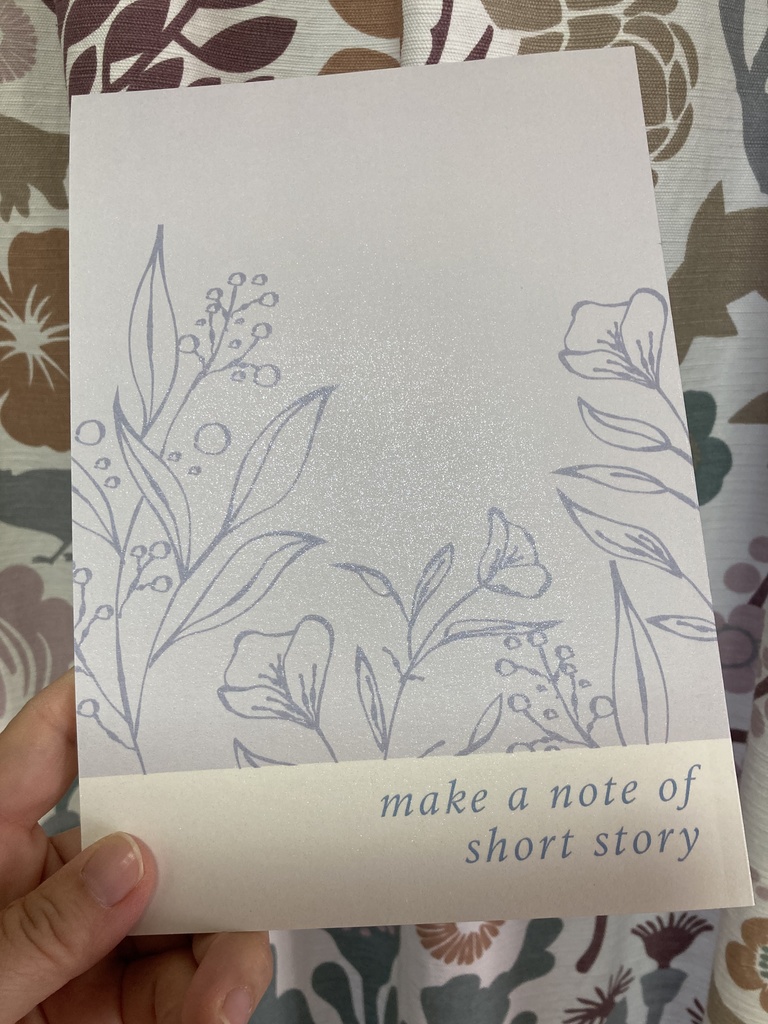 make a note of short story