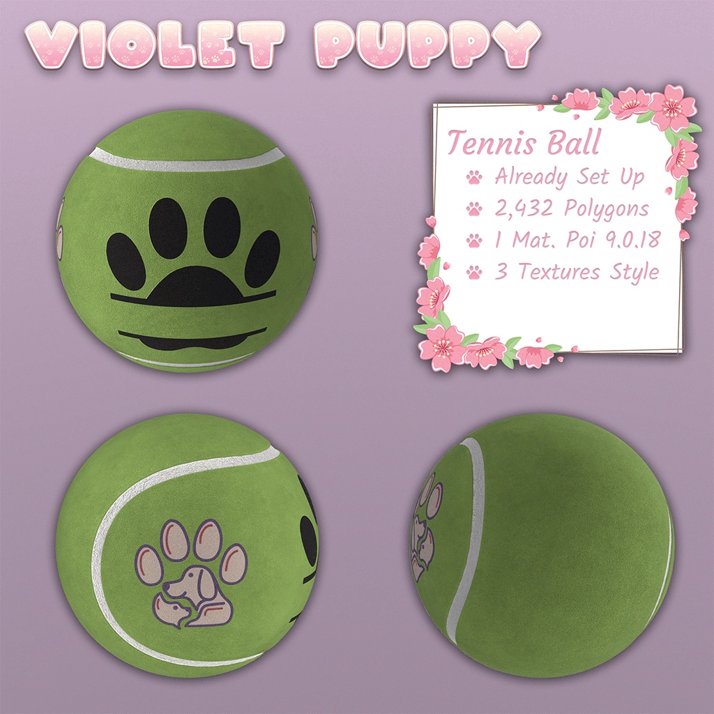 Pet Toy - Tennis Ball! v2 | Place your pet's name!