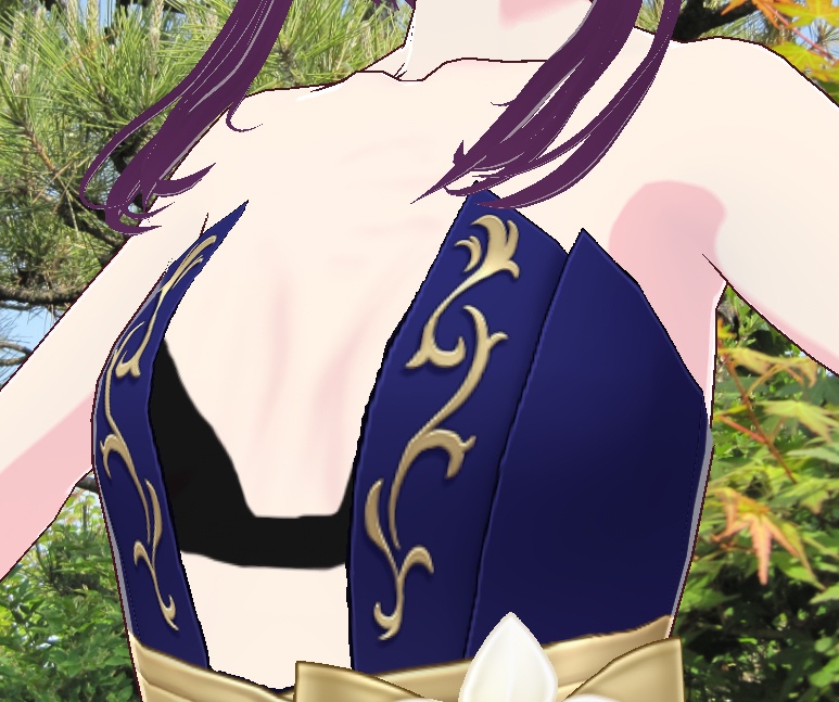 かんにゃの谷間の上のために空けた服