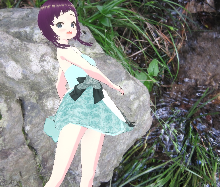 かんにゃに氷を着せようとしたけれど、まだ無理だった服