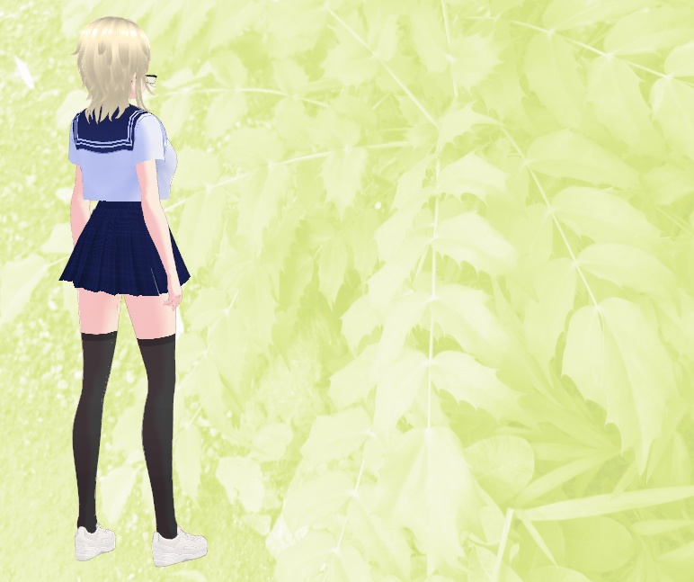 ウエストに気合いを入れたあにゃめの制服。VroidStudioファイル。VRMもあり。