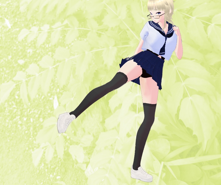 ウエストに気合いを入れたあにゃめの制服。VroidStudioファイル。VRMもあり。