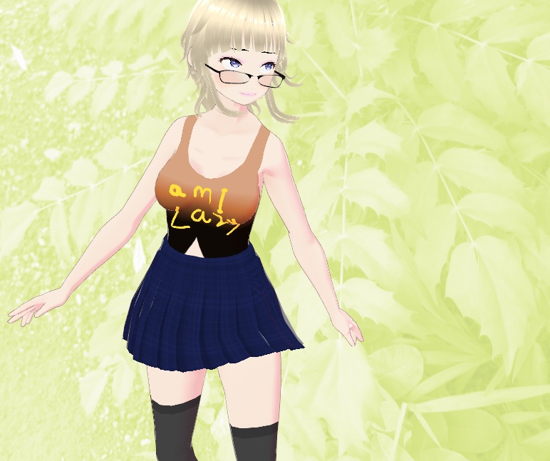 ウエストに気合いを入れたあにゃめの制服。VroidStudioファイル。VRMもあり。