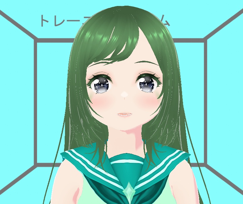 「無料版あり」前髪短め。左分けの髪型。VRMとVroidファイル