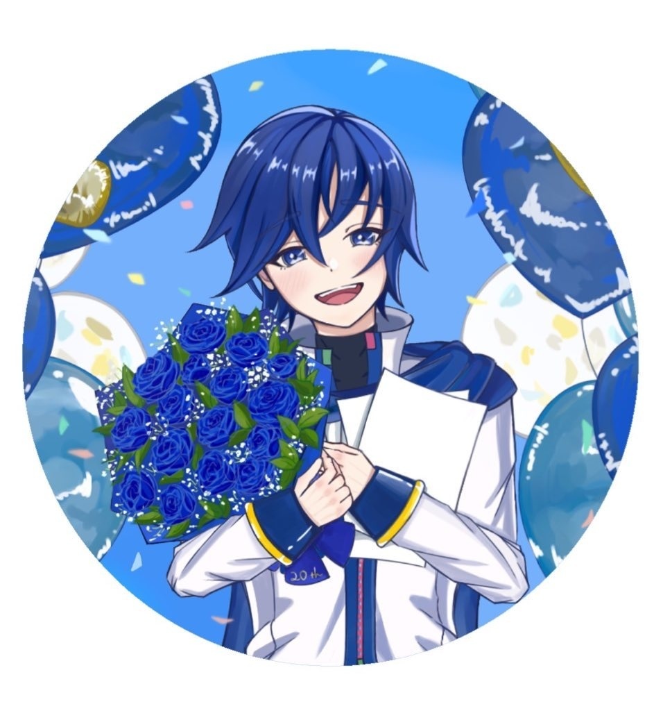 KAITO 20周年おめでとう オーロラ缶バッジ