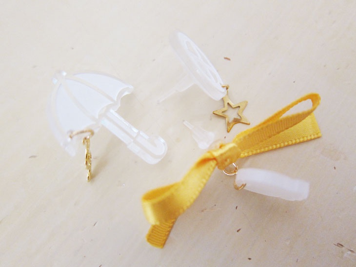 クリアモチーフピアス*イヤリング*ヘアピン