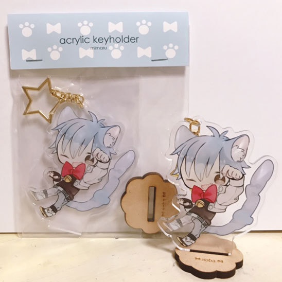 ブレブレ12*アクリルキーホルダー(木製台座付き)