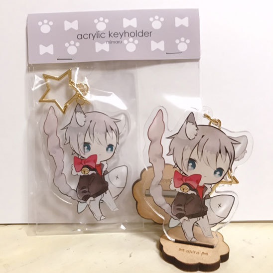 ブレブレ12*アクリルキーホルダー(木製台座付き)