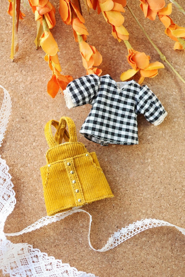 【オビツ11size】サロペットつりスカートset