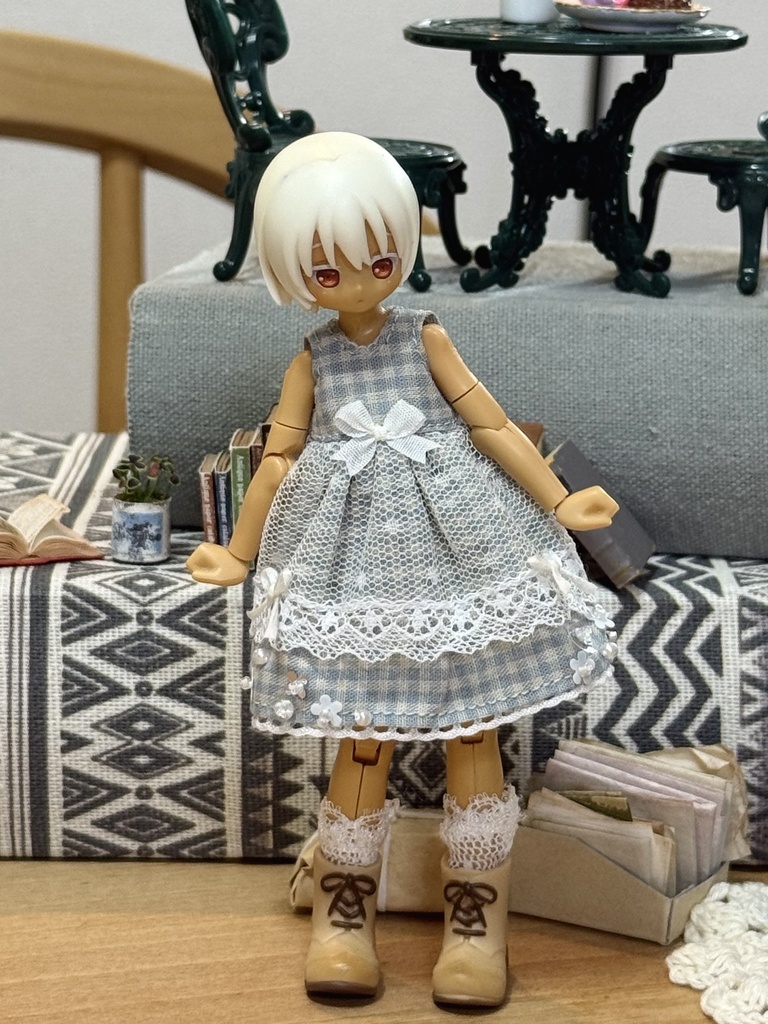 【宇宙うさ】チェック柄ワンピース
