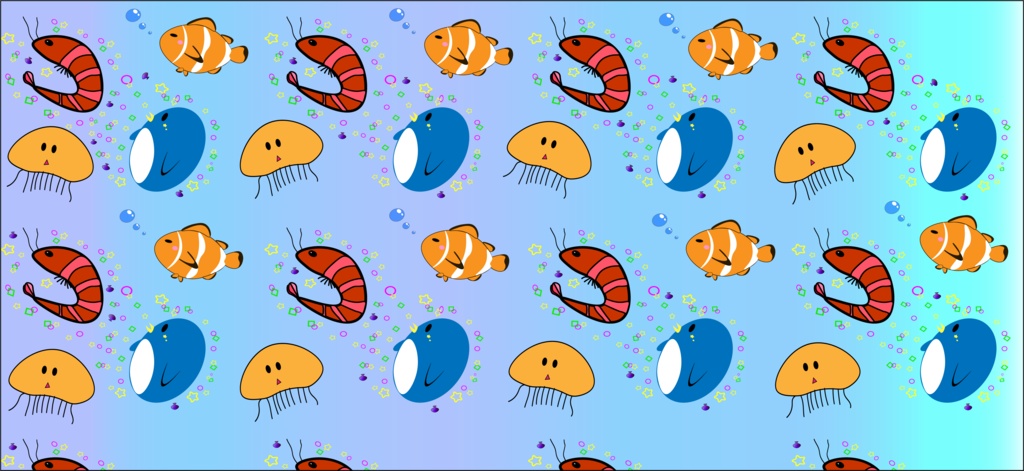 海の生き物マスキングテープ