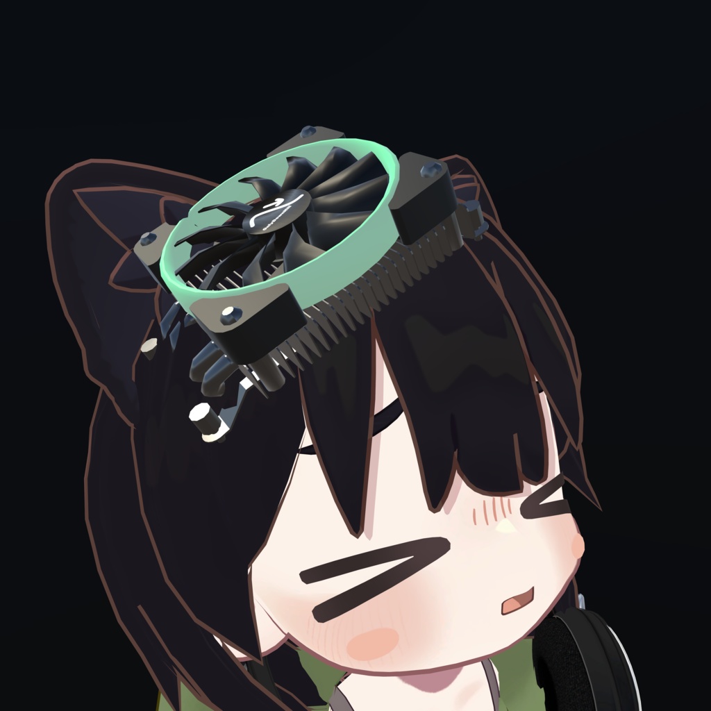 『とりあえず頭冷やそうか』OnlyDownhill AvalancheCPUクーラー RGB、ファン回転のanimation付属