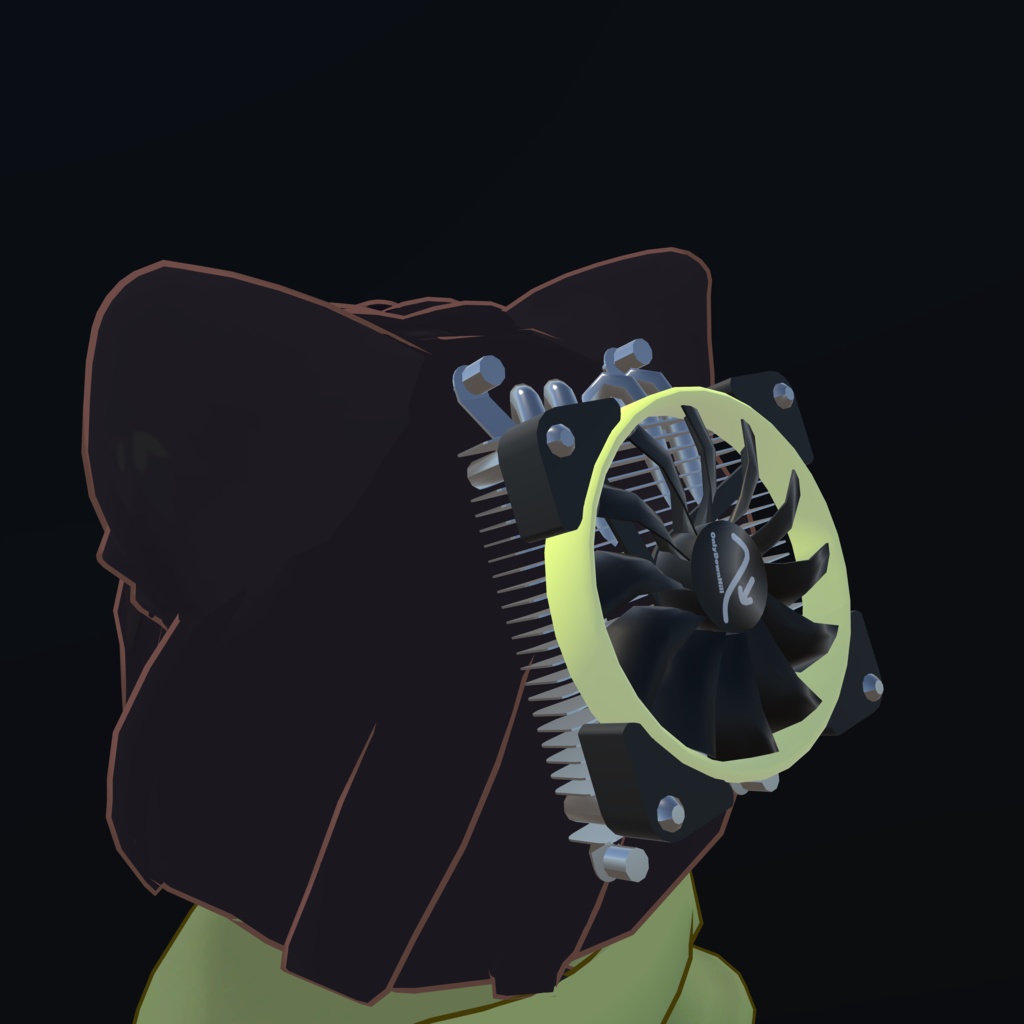 『とりあえず頭冷やそうか』OnlyDownhill AvalancheCPUクーラー RGB、ファン回転のanimation付属