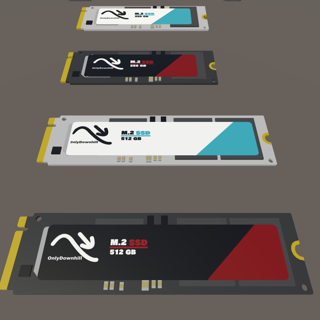 『今この時を忘れないために』OnlyDownhill M.2 SSD infoモニター付き外部ストレージアクセサリ 256GB&512GB