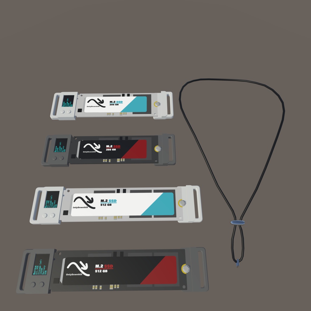 『今この時を忘れないために』OnlyDownhill M.2 SSD infoモニター付き外部ストレージアクセサリ 256GB&512GB