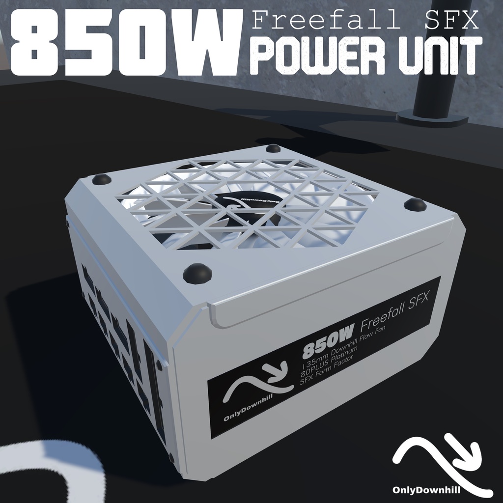 『あとは自由に滑るだけ』OnlyDownhill 850W Freefall SFX RGB PC電源 【期間限定】PCIeケーブル無料配布(テスター募集)
