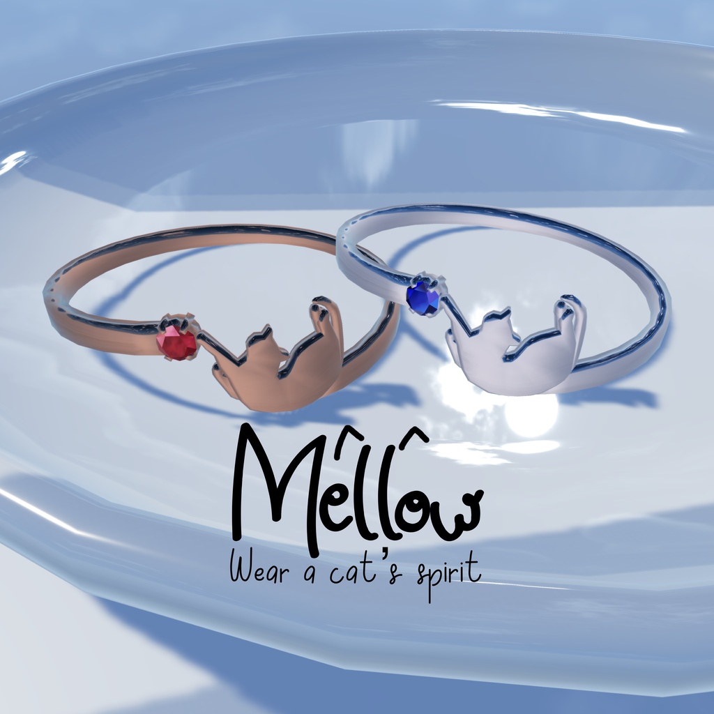 『猫を指先に』OnlyDownhillArc Mellow Design Ring 猫モチーフデザインリング