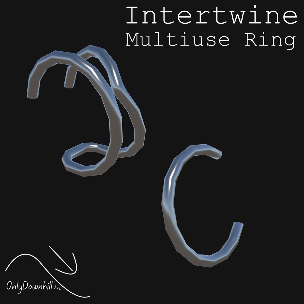 『指と耳で響き合う、ミニマルな調和』OnlyDownhillArc Intertwine　イヤーカフ、指輪10種類