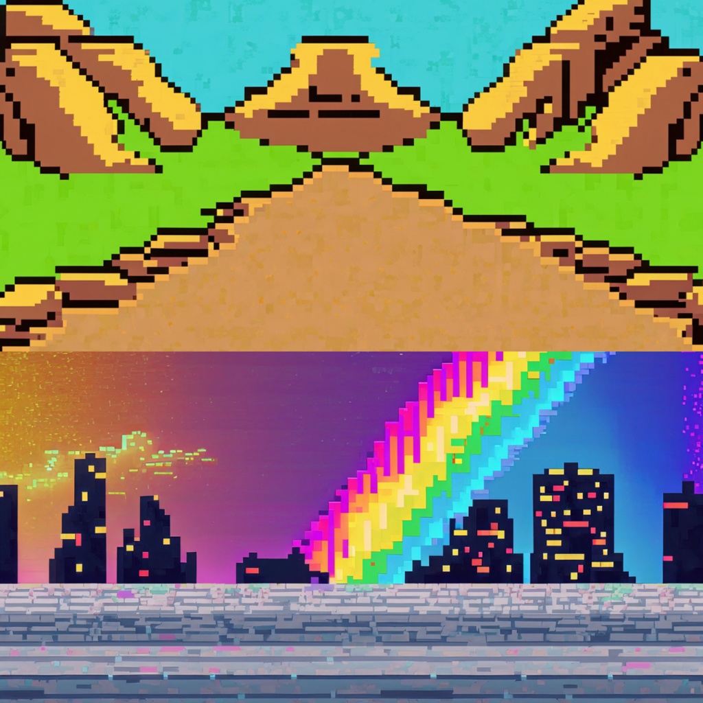 【フリー素材】ゲームに使えそうな背景イラスト|ドット絵