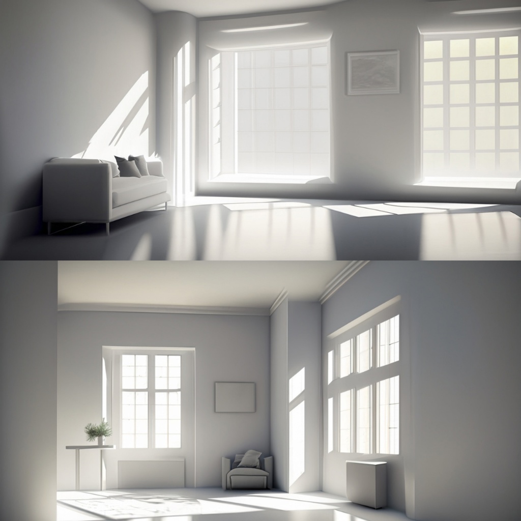 【フリー素材】白い部屋の背景イラスト20枚セット