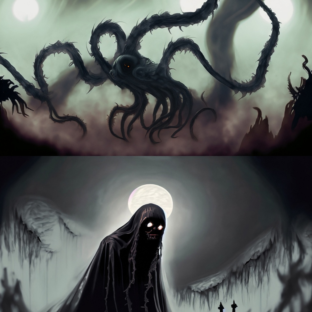 【フリー素材】TRPGに使えそうな亡霊・触手生物の描写素材