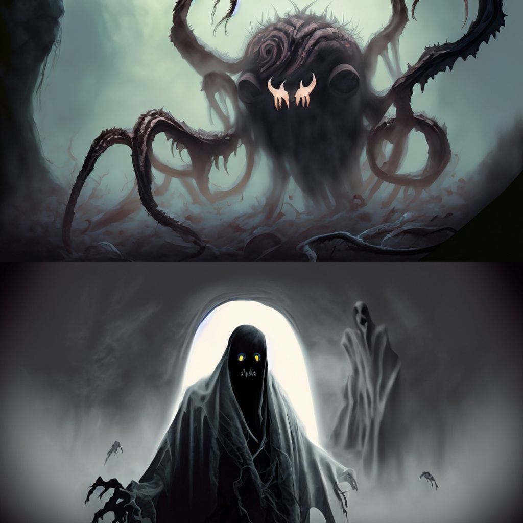 【フリー素材】TRPGに使えそうな亡霊・触手生物の描写素材