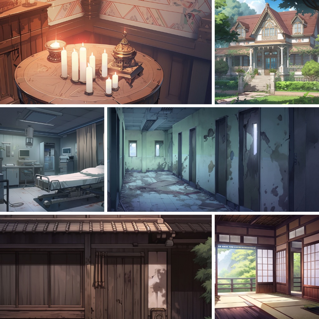 【TRPG背景素材】使えそうなシーンパック70枚|祭壇・ホラー・神社・村・日本家屋