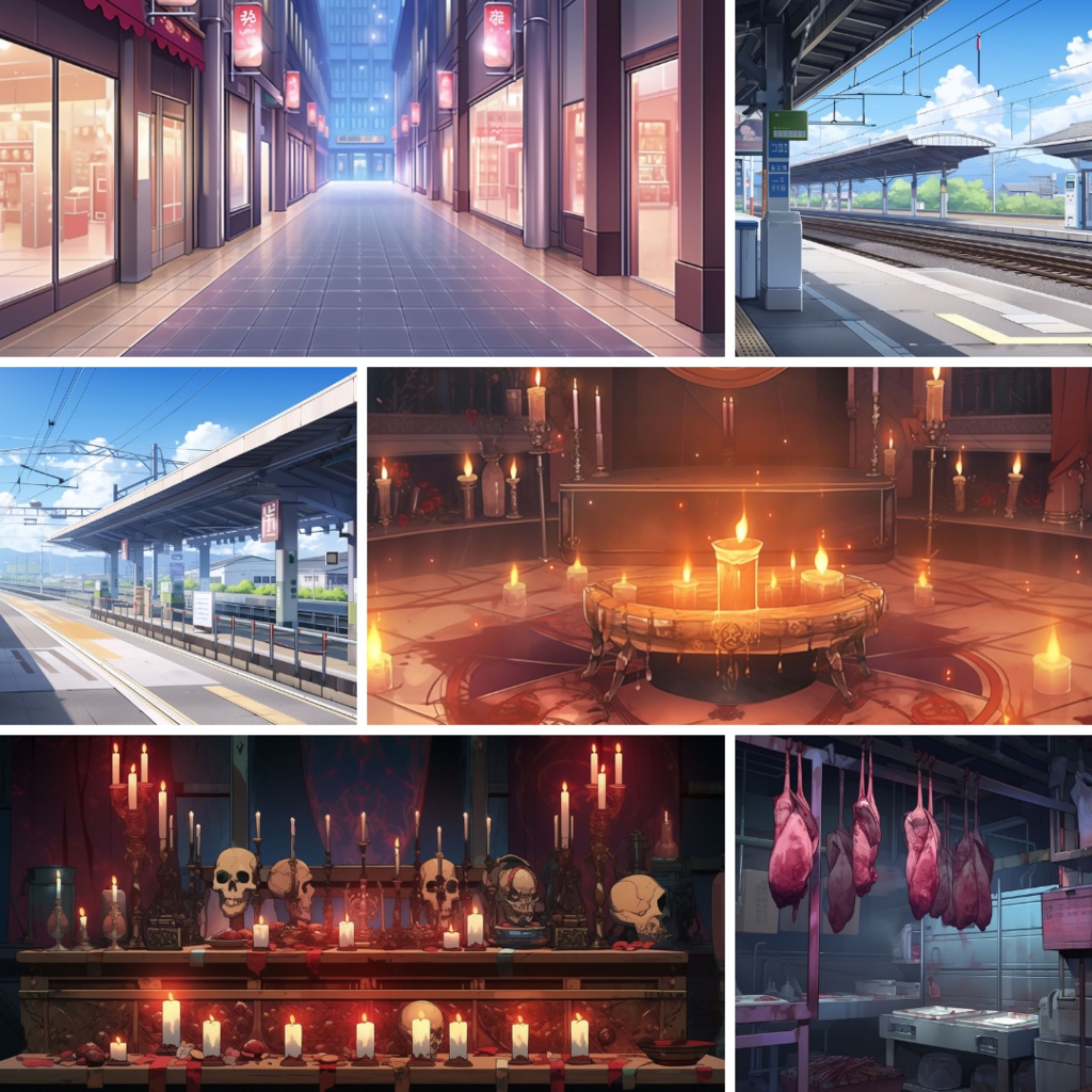 【TRPG背景素材】使えそうなシーンパック70枚|祭壇・ホラー・神社・村・日本家屋