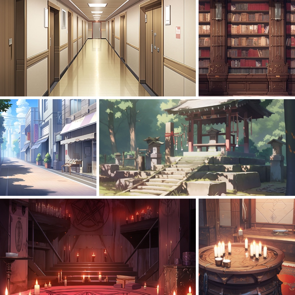 【TRPG背景素材】使えそうなシーンパック70枚|祭壇・ホラー・神社・村・日本家屋