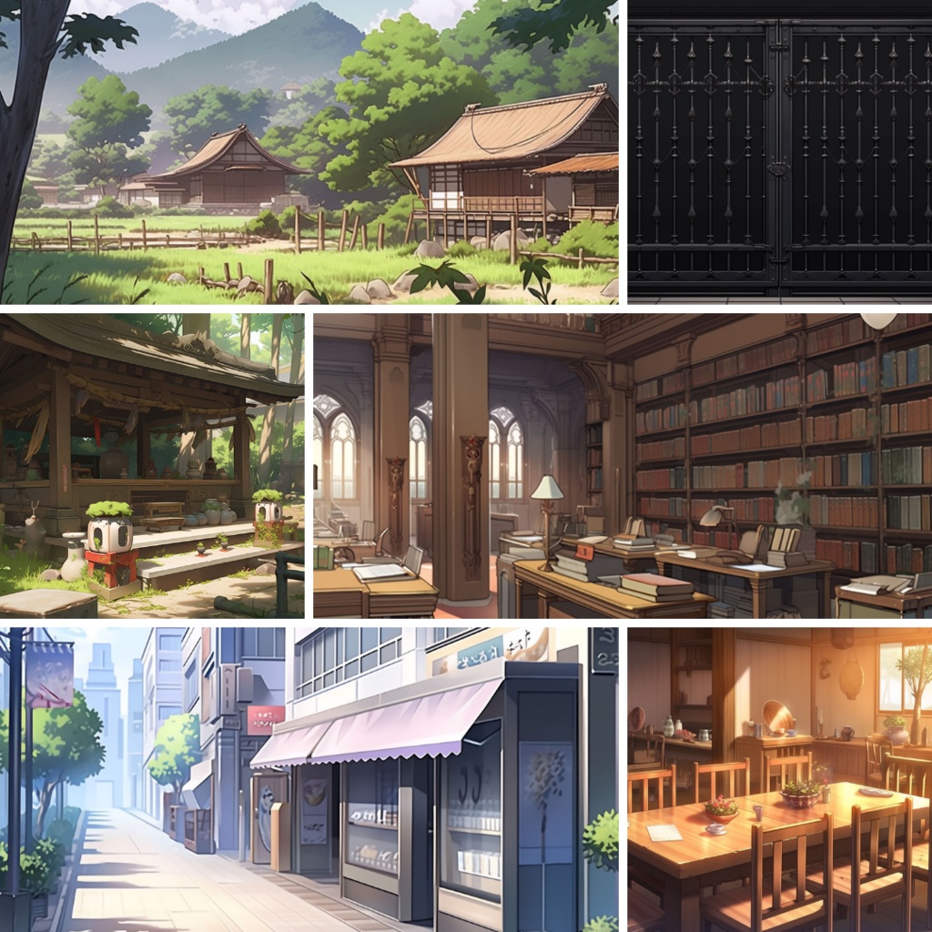 【TRPG背景素材】使えそうなシーンパック70枚|祭壇・ホラー・神社・村・日本家屋