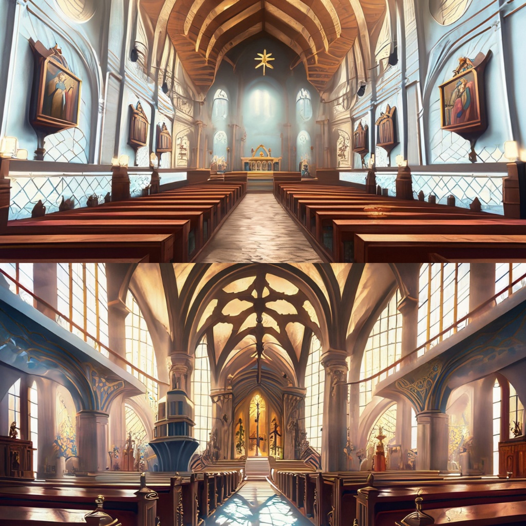 【フリー素材】TRPGに使えそうな背景イラスト|宗教っぽい教会