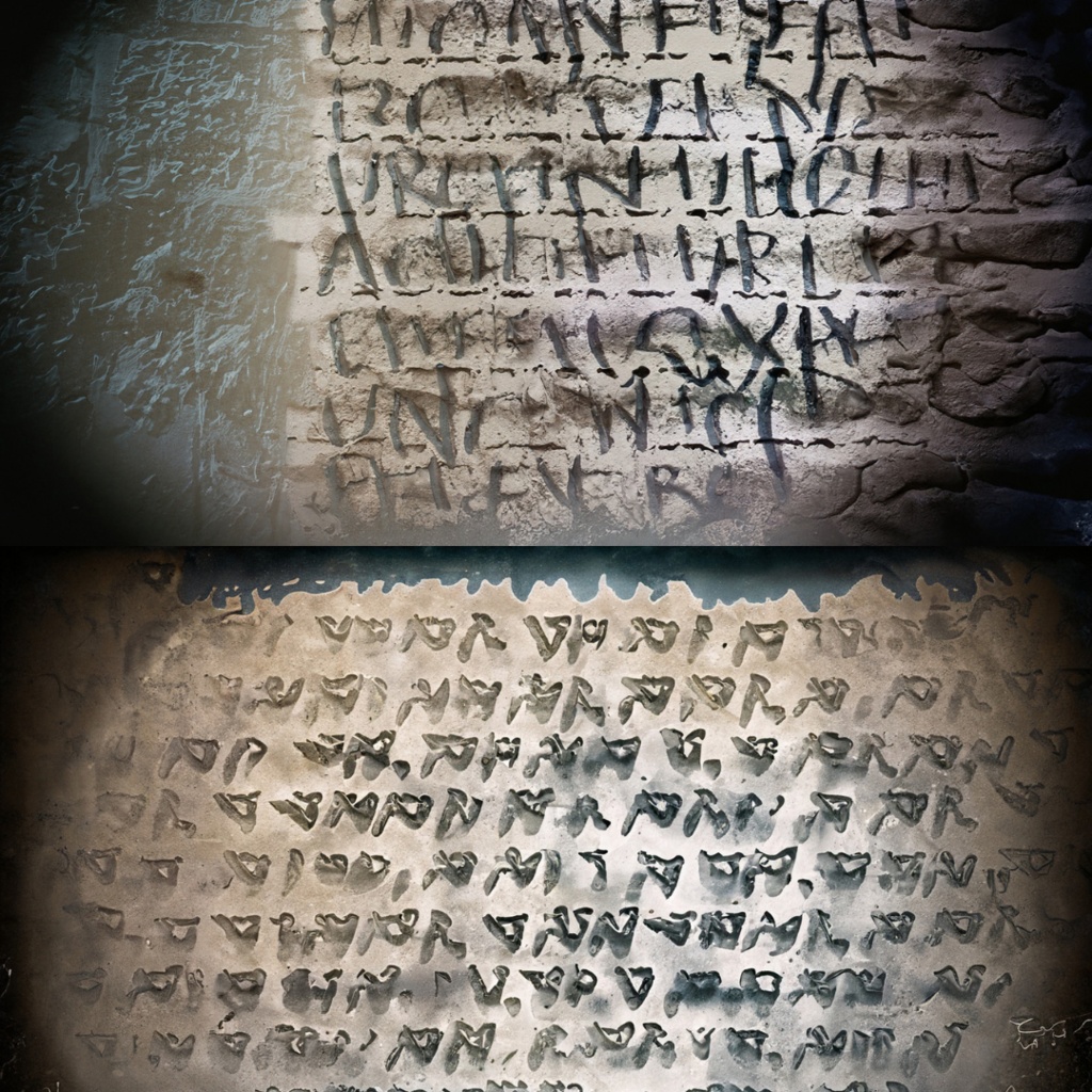 【フリー素材】TRPGに使えそうな背景イラスト|壁に描かれた謎の文字