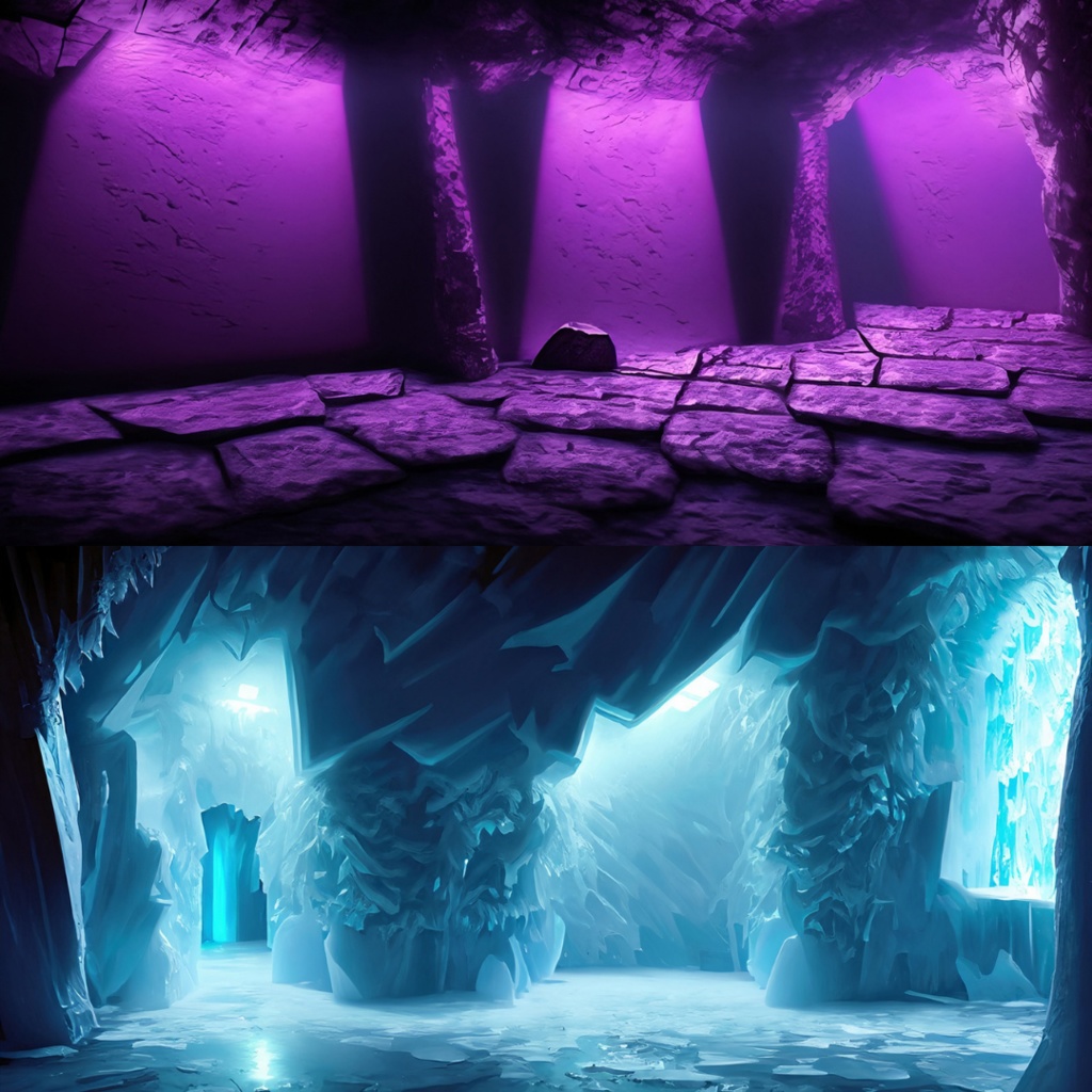 【フリー素材】TRPGに使えそうな背景イラスト|ダンジョン(炎・氷・森・闇・近未来)