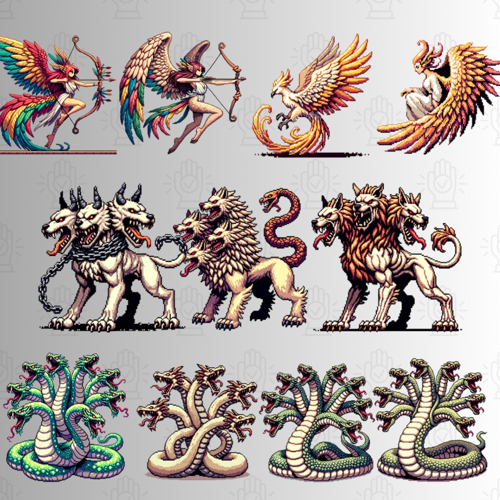 【サイドビュー素材】RPG風の敵・モンスター62枚|スライム・ゴブリン・ドラゴンなど