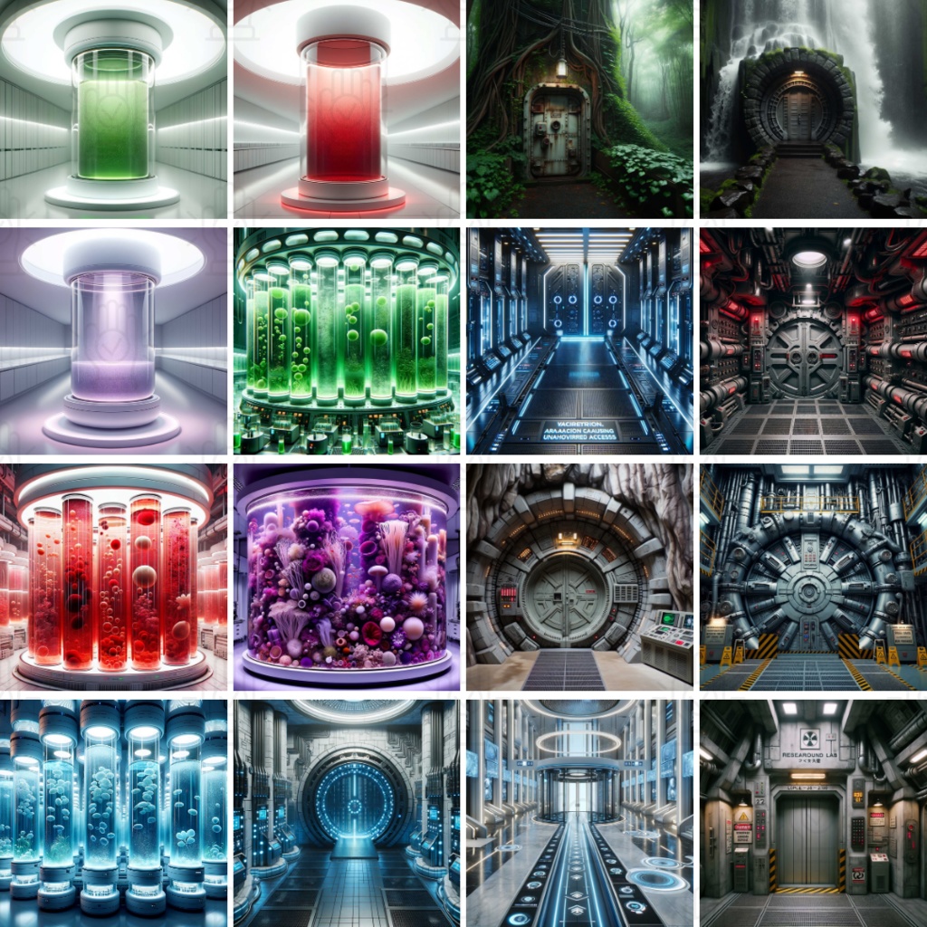 【TRPG背景素材】研究所パック93枚|培養槽・研究室・地下の入り口