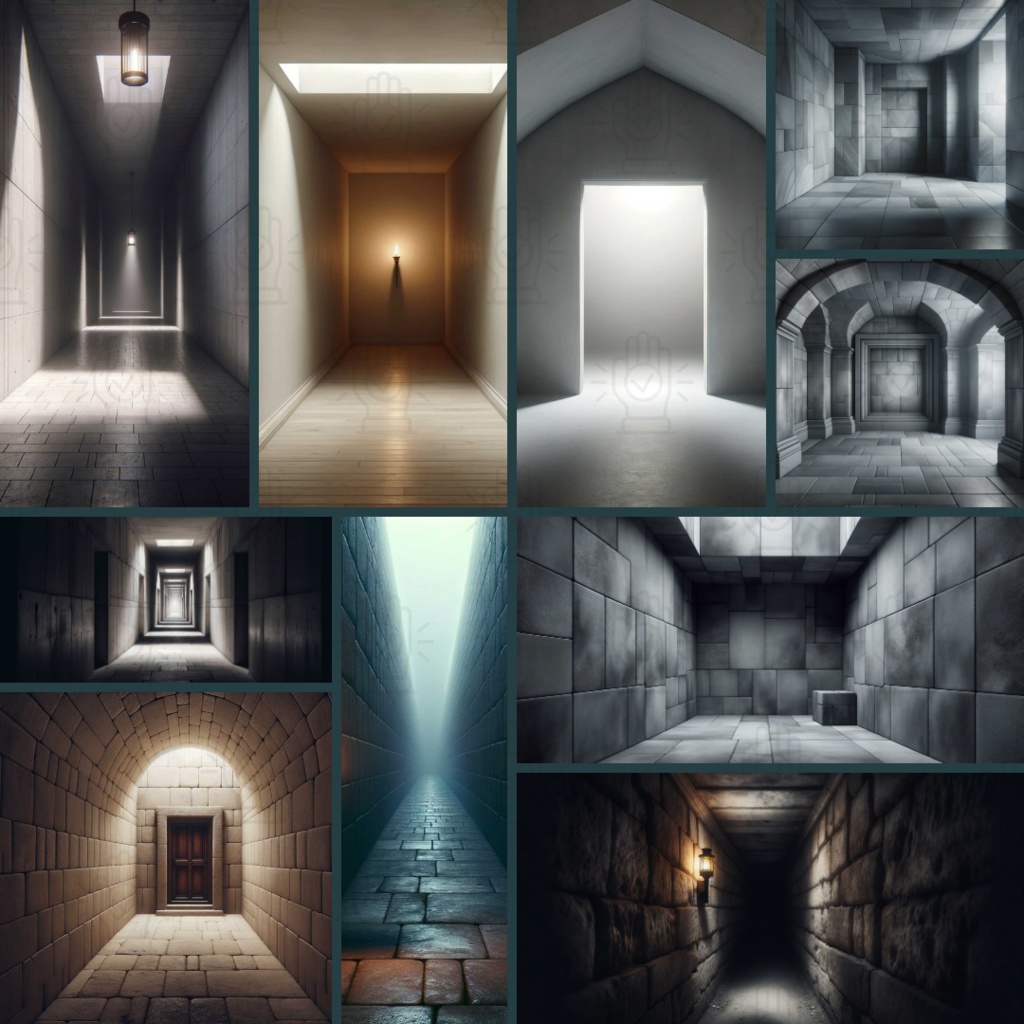 【TRPG背景素材】教団パック86枚|祭壇・廊下・鍵の扉