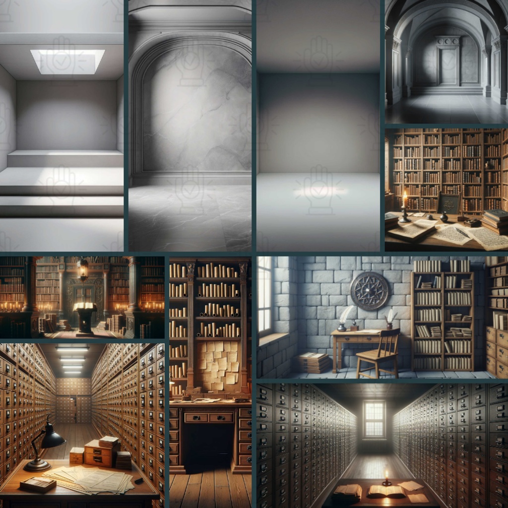 【TRPG背景素材】教団パック86枚|祭壇・廊下・鍵の扉