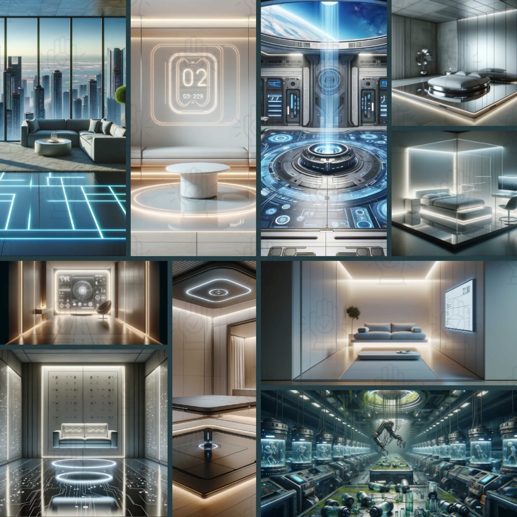 【TRPG背景素材】未来都市パック86枚|部屋・廊下・廃墟化