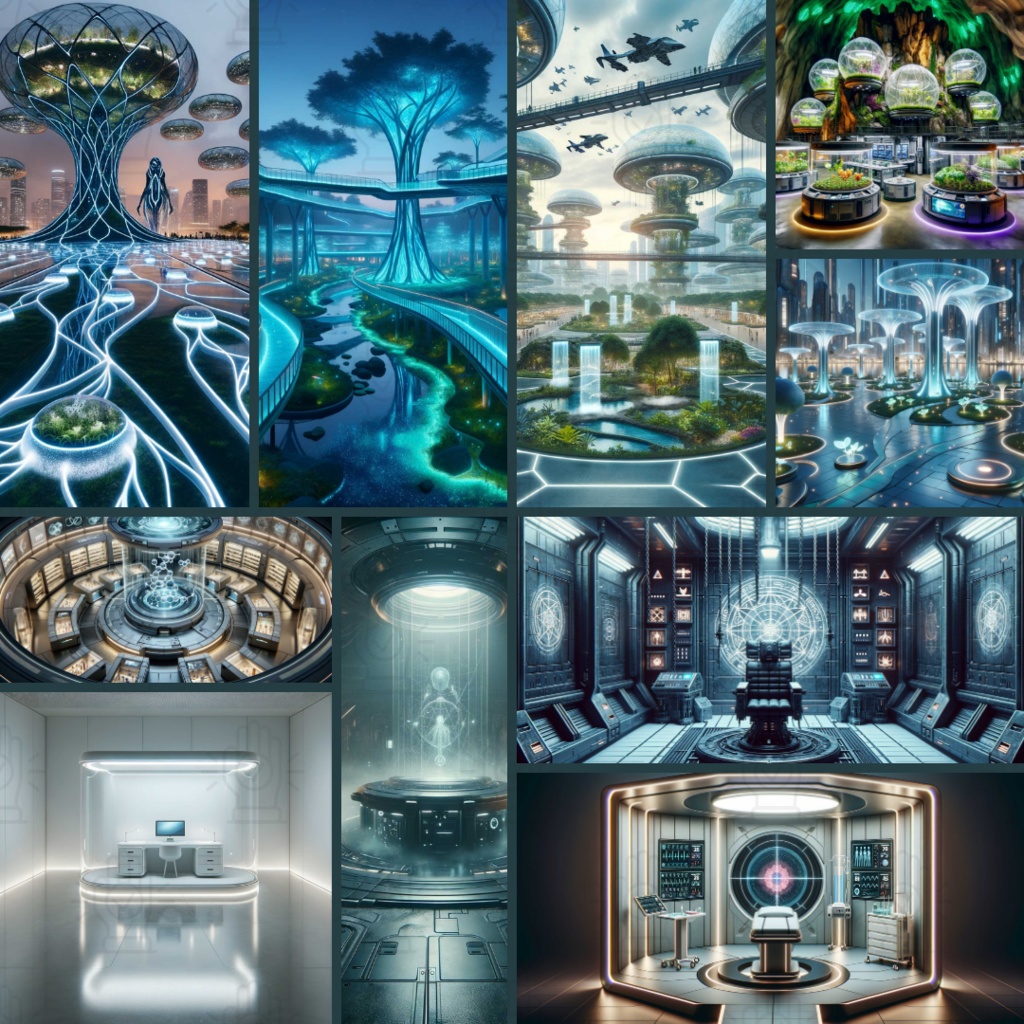 【TRPG背景素材】未来都市パック86枚|部屋・廊下・廃墟化