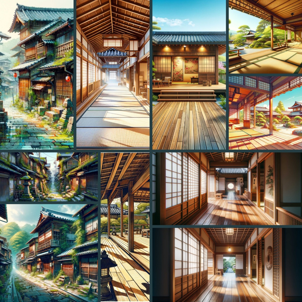 【TRPG背景素材】京都パック87枚|竹林・庭園・街並み