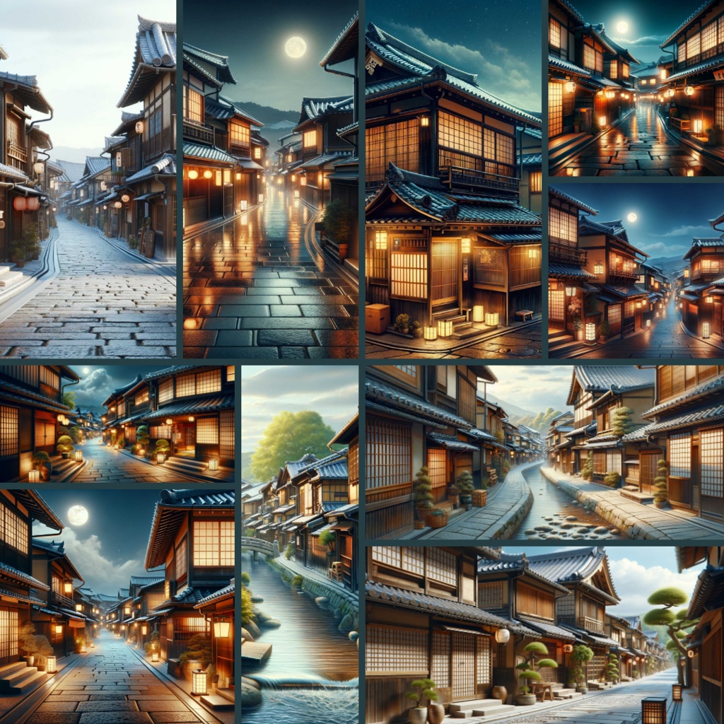 【TRPG背景素材】京都パック87枚|竹林・庭園・街並み