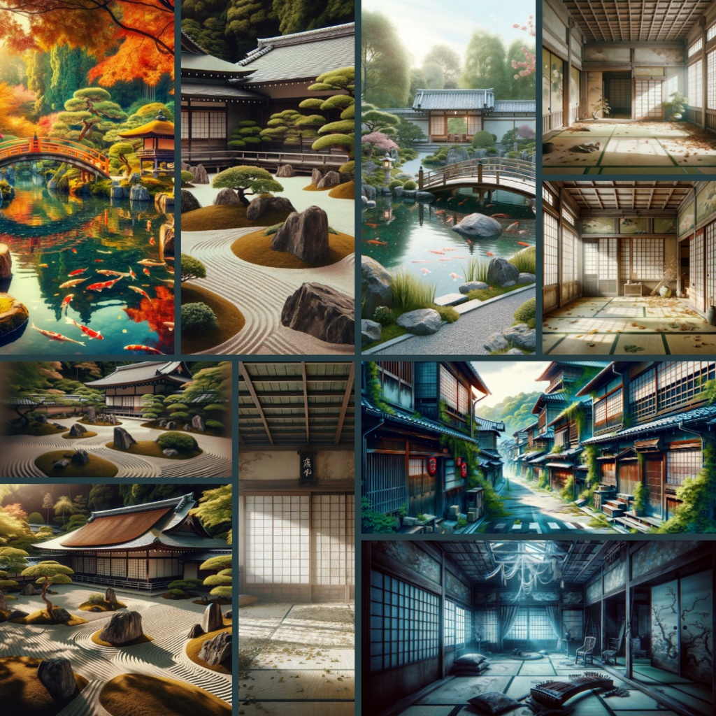 【TRPG背景素材】京都パック87枚|竹林・庭園・街並み