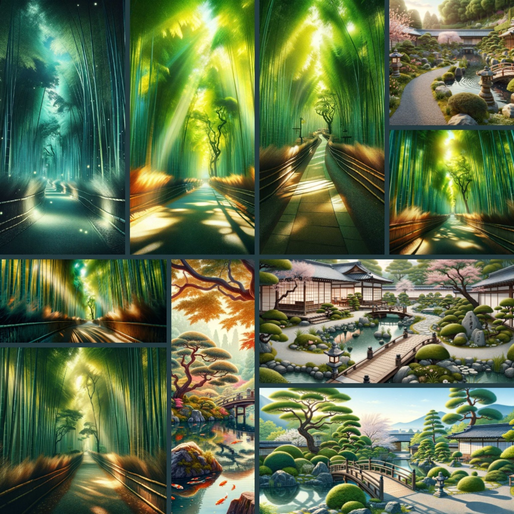 【TRPG背景素材】京都パック87枚|竹林・庭園・街並み