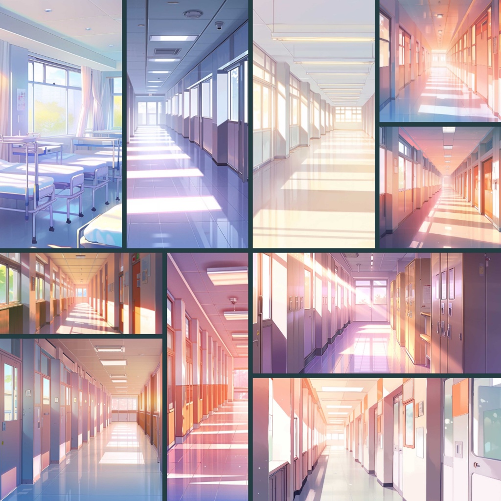 【TRPG背景素材】学校パック92枚|教室・廊下・屋上