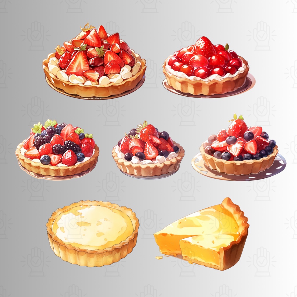 【透過済52点】デザートパック【png】|ケーキ・パフェ・タルト・クッキーなど