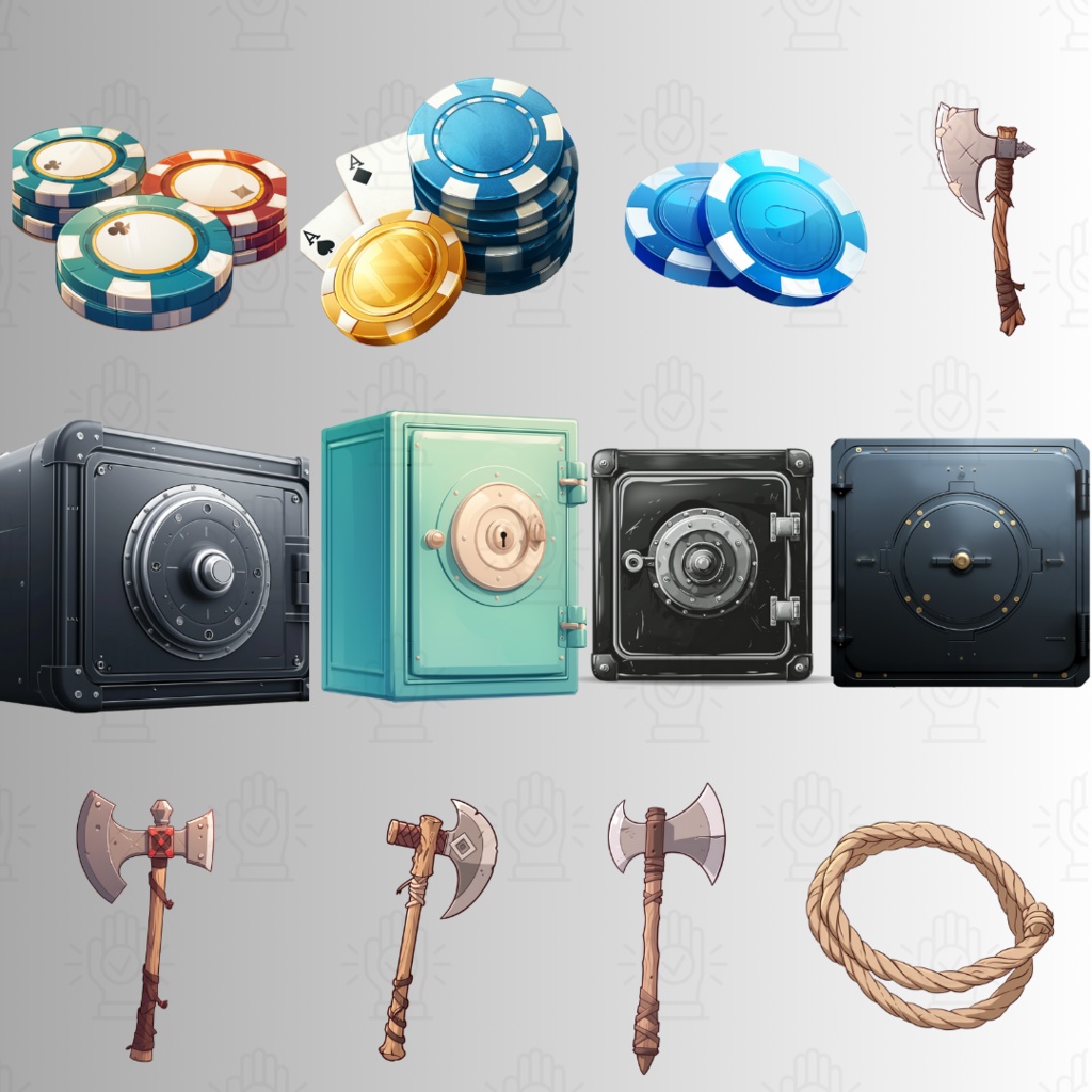 【透過済57点】アイテムパック【png】|包丁・木箱・鍵・日記帳