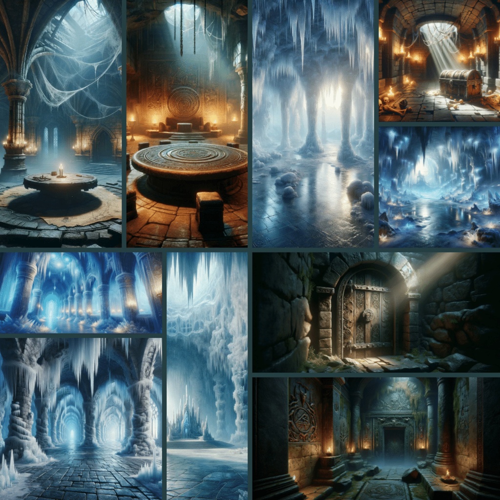 【TRPG背景素材】ダンジョンパック85枚|宝箱・ボス部屋・罠・溶岩